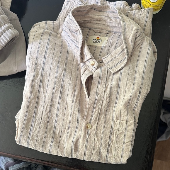 Marine Layer Men's Hemp Tencil Short Sleeve Shirt - Picture 5 of 5